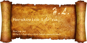 Herskovics Léna névjegykártya